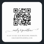Elegant Script QR Code Wedding Website<br><div class="desc">Elegant Script QR Code Wedding Website. An elegant script with swashes for your names. The text can be easily personalised. Simply change the sample URL in the template with your own URL of your chosen page of your wedding website and your QR code will be automatically generated to update the...</div>