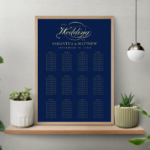 Elegant Script Real Foil Pressed Seating Chart