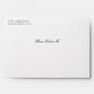 Elegant Script Return Address Envelope