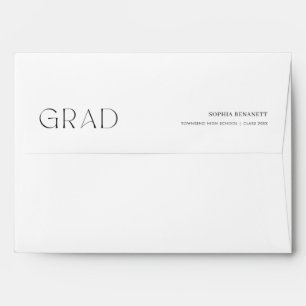 Elegant Script Return Address Grad Graduation Envelope