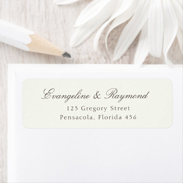 Elegant Script Rococo Wedding Address (Insitu)