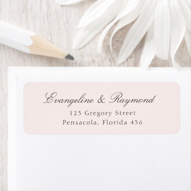 Elegant Script Rococo Wedding Address (Insitu)