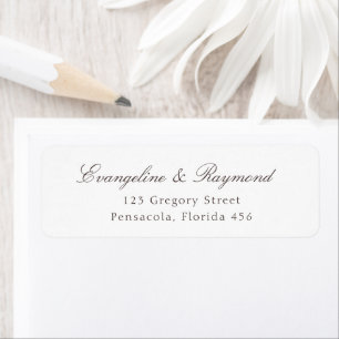 Elegant Script Rococo Wedding Address