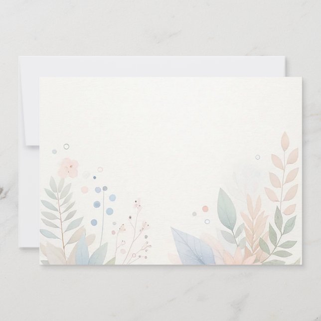 Elegant Script Save the Date Announcement Card (Back)