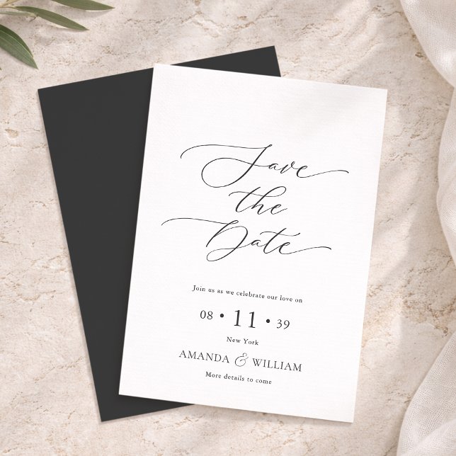 Elegant Script Save the Date Card (Creator Uploaded)