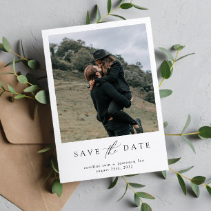 Elegant Script Save The Date Card