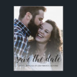 Elegant Script Save the Date Engagement Photo Announcement Postcard<br><div class="desc">This chic save the date photo postcard features elegant script and modern typography. You can easily customise this save the date card with your upcoming wedding details and your engagement photo. If you need help or matching items, please contact us through our store. We're happy to help you make your...</div>