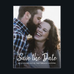 Elegant Script Save the Date Engagement Photo Announcement Postcard<br><div class="desc">This chic save the date photo postcard features elegant script and modern typography. You can easily customise this save the date card with your upcoming wedding details and your engagement photo. If you need help or matching items, please contact us through our store! We're happy to help you make your...</div>