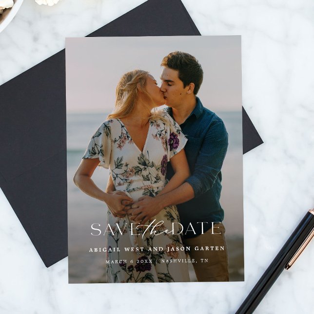 Elegant Script Save the Date Photo (Creator Uploaded)