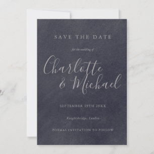 Elegant script Signature Wedding Save the Date Invitation