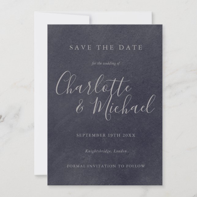 Elegant script Signature Wedding Save the Date  Invitation (Front)