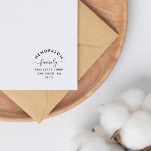 Elegant Script Simple Family Return Address Self-inking Stamp