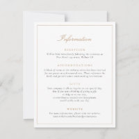 Elegant Script Simple Modern Wedding Information