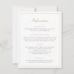 Elegant Script Simple Modern Wedding Information Invitation