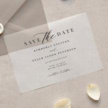 Elegant script simple modern wedding save the date