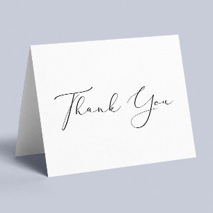 Elegant Script Simple Thank You Card