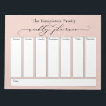 Elegant Script Simple Weekly Planner, Blush Notepad<br><div class="desc">This versatile weekly planner has been set up with very basic elements that can all be edited... except for the header. The phrase "weekly planner" was rendered in a gorgeous luxury script font and has been placed, as a graphic, at the top of the page. Use the template fields to...</div>