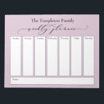 Elegant Script Simple Weekly Planner, Mauve Pink Notepad<br><div class="desc">This versatile weekly planner has been set up with very basic elements that can all be edited... except for the header. The phrase "weekly planner" was rendered in a gorgeous luxury script font and has been placed, as a graphic, at the top of the page. Use the template fields to...</div>