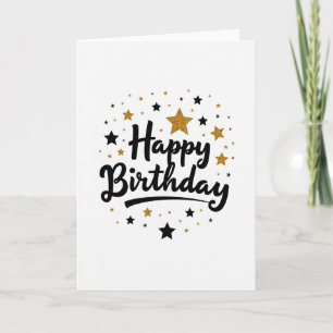 Elegant Script Star Card