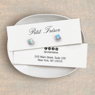 Elegant Script Stud Earring Display