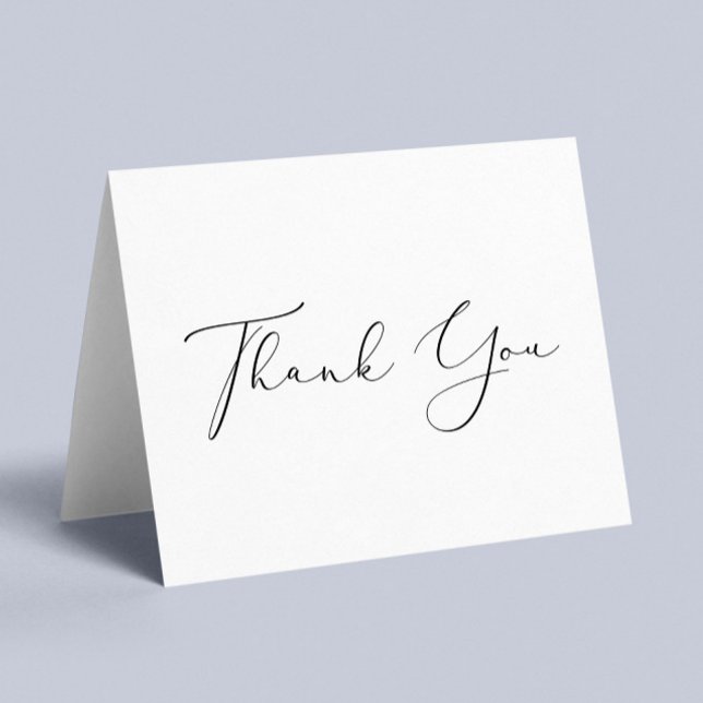 Elegant Script Sympathy Funeral Memorial Thank You Card (Creator Uploaded)