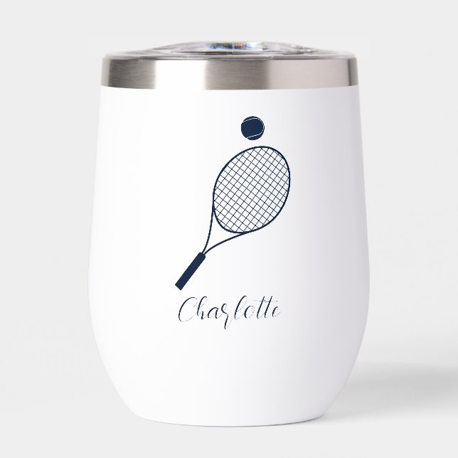 Elegant Script Tennis Player Monogram Personalised (Front)