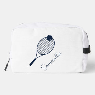 Elegant Script Tennis Players Name Personalised Dopp Kit