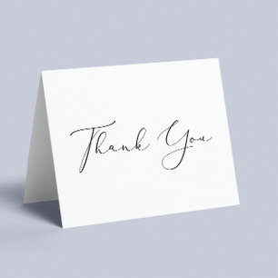 Elegant Script Thank You Card