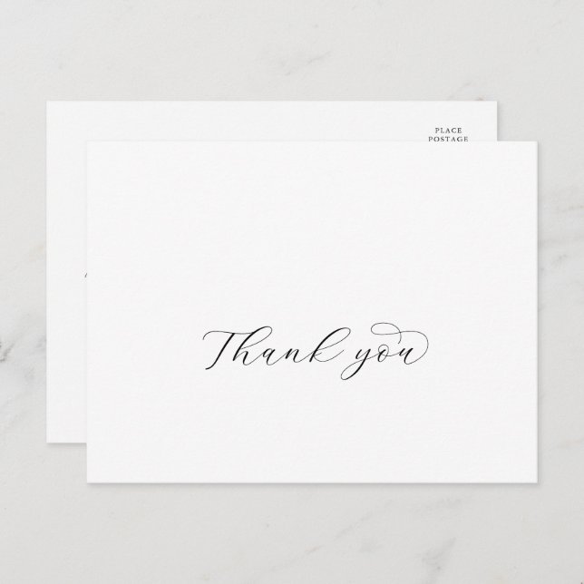 Elegant Script Thank You Postcard (Front/Back)