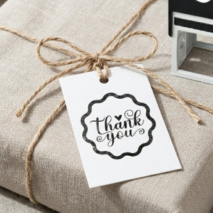 Elegant Script Thank You Scalloped Border Self-inking Stamp