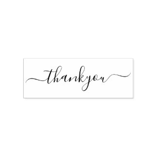 Elegant Script Thank You Self-inking Stamp