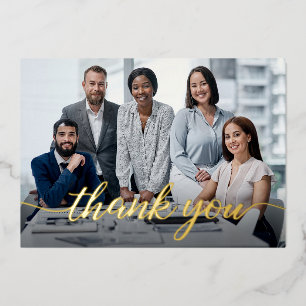 Elegant Script Thank you Team Photo Business
