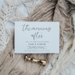 Elegant Script The Morning After Wedding Brunch Invitation<br><div class="desc">Elegant Script Wedding Brunch The Morning After Invitation</div>