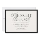 Elegant Script The Night Before Rehearsal Dinner