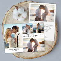 Elegant Script Typography 4 Photo Collage Wedding