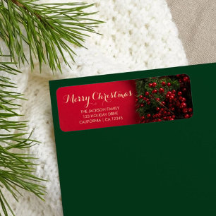 Elegant Script Typography Business Holiday Red 