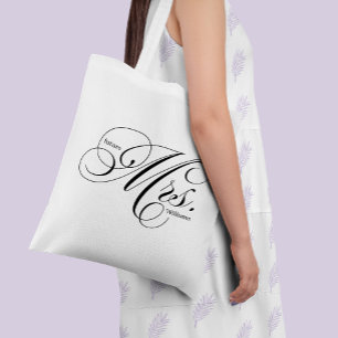 Elegant Script Typography "Future Mrs" Tote Bag