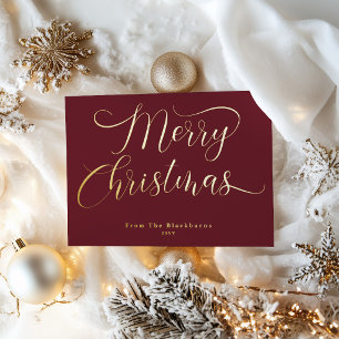 Elegant Script Typography Merry Christmas