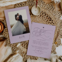 Elegant Script Typography Plum Wedding
