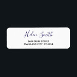 Elegant Script Typography Return Address Label<br><div class="desc">Elegant Script Typography Return Address Label. For further customisation,  please click the "Customise it" button and use our design tool to modify this template.</div>