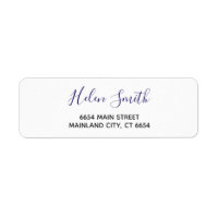 Elegant Script Typography Return Address Label