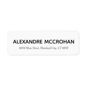 Elegant Script Typography Return Address Label