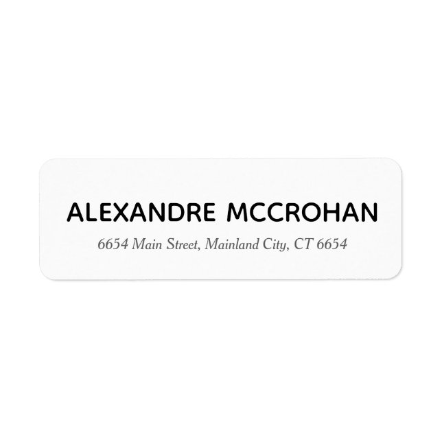 Elegant Script Typography Return Address Label (Front)