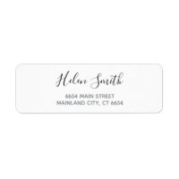 Elegant Script Typography Return Address Label