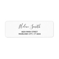Elegant Script Typography Return Address Label