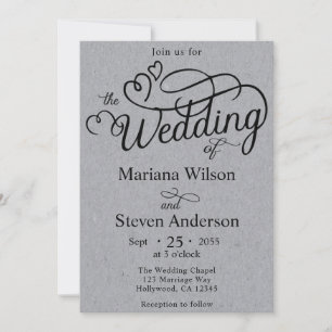 Elegant Script Typography Simple Invitation