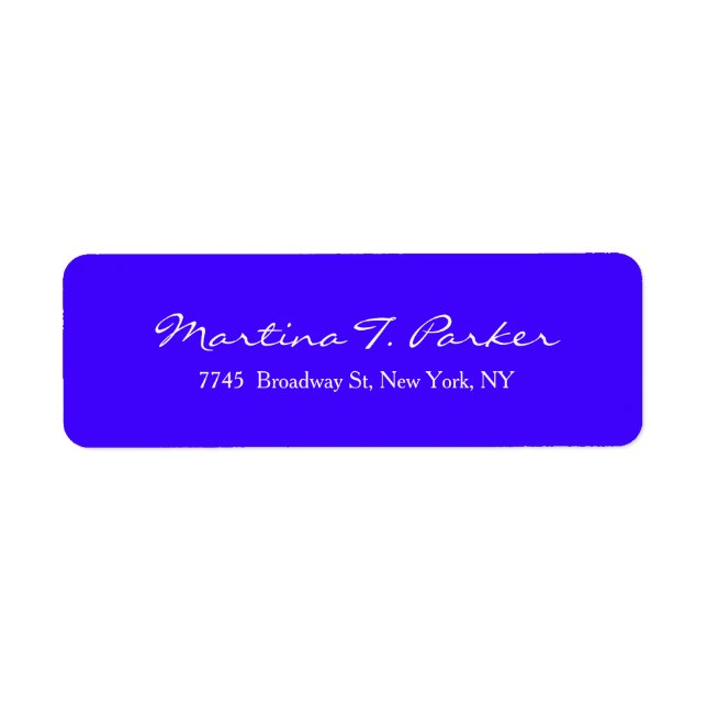 Elegant Script Ultramarine Blue Unique Feminine (Front)