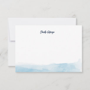Elegant Script Watercolor Personalised Card