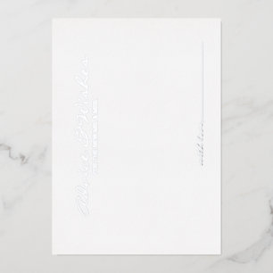 Elegant Script Wedding Advice and Wishes Silver