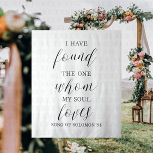Elegant Script Wedding Backdrop Tapestry
